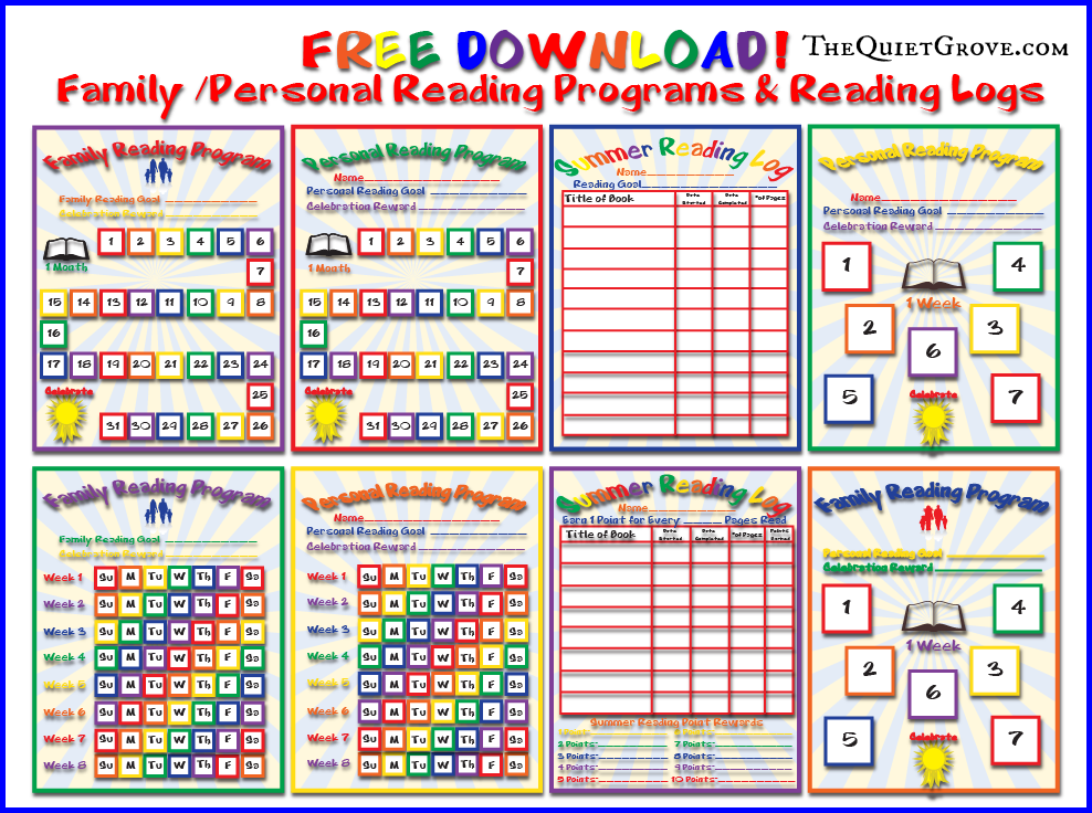 FREE Reading Program Printables