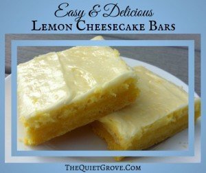 Easy & Delicious Lemon Cheesecake Bars