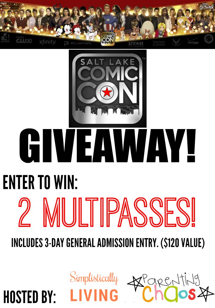 Giveaway: Two 3-Day Passes to Salt Lake Comic Con!!!