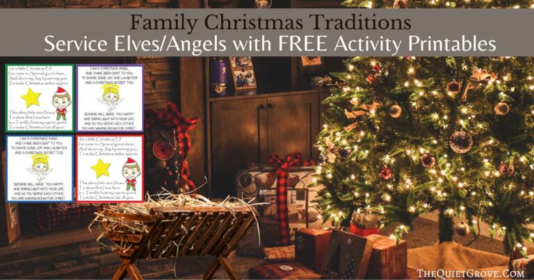 Family Christmas Traditions: Service Elves/Angels with FREE Activity Printables