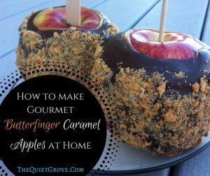 How to make Gourmet Butterfinger Caramel Apples at Home