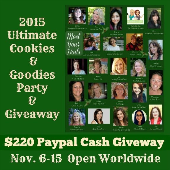 Paypal Cash Giveaway graphic 220.00. 2015 Ultimate Cookie Party