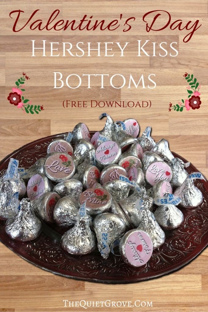 Free Valentine's Day Hershey Kiss Bottom Printables