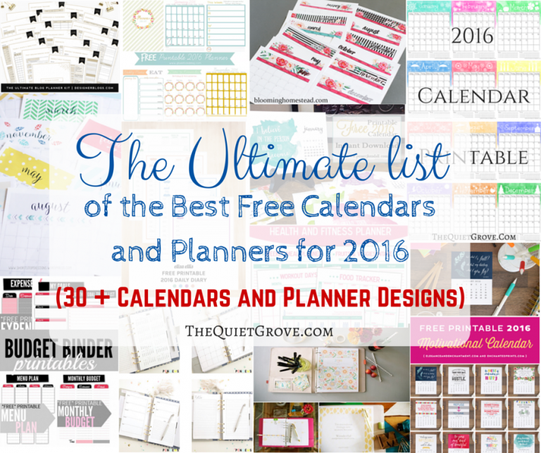 The Ultimate list of the Best Free Calendars and Planners for 2016
