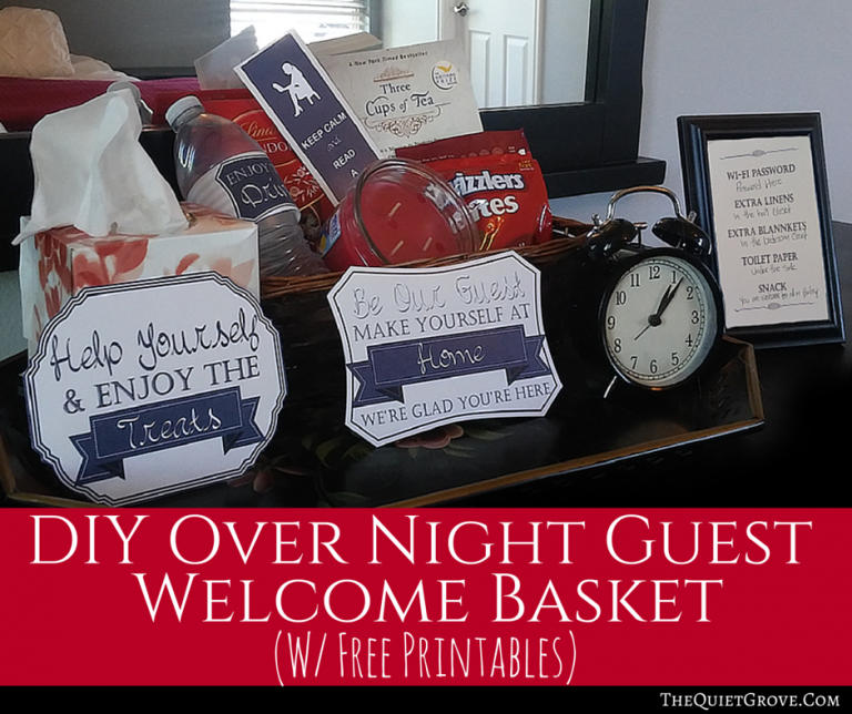 DIY Overnight Guest Welcome Basket (with Free Printables)