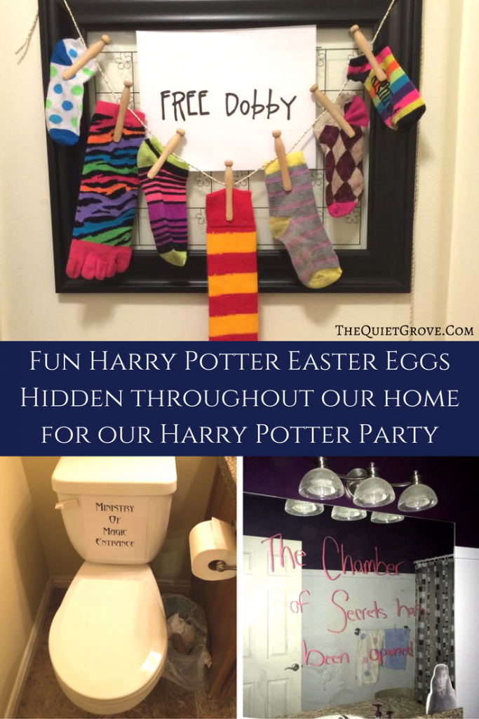 Harry Potter Easter Eggs hidden throughout our house for our Party