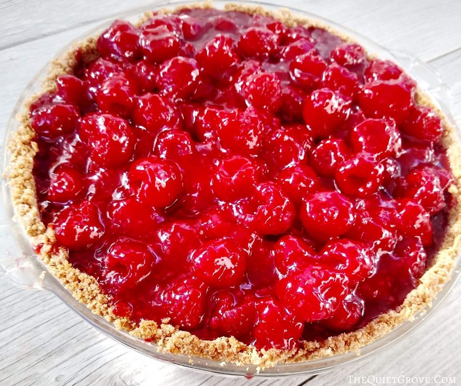 No Bake Raspberry Pie - The Wooden Skillet