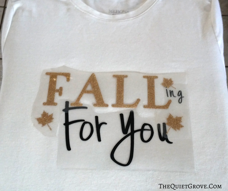 DIY Falling for you shirt with Cricut