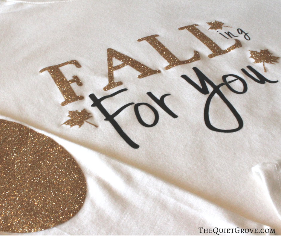 DIY Falling for you shirt with Cricut