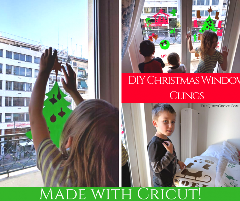 DIY Christmas Window Clings with Cricut