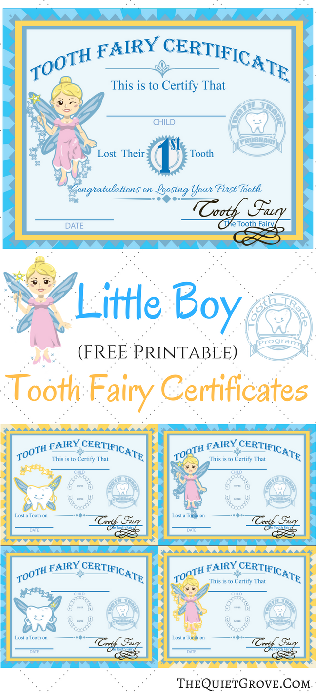 tooth fairy certificate pdf