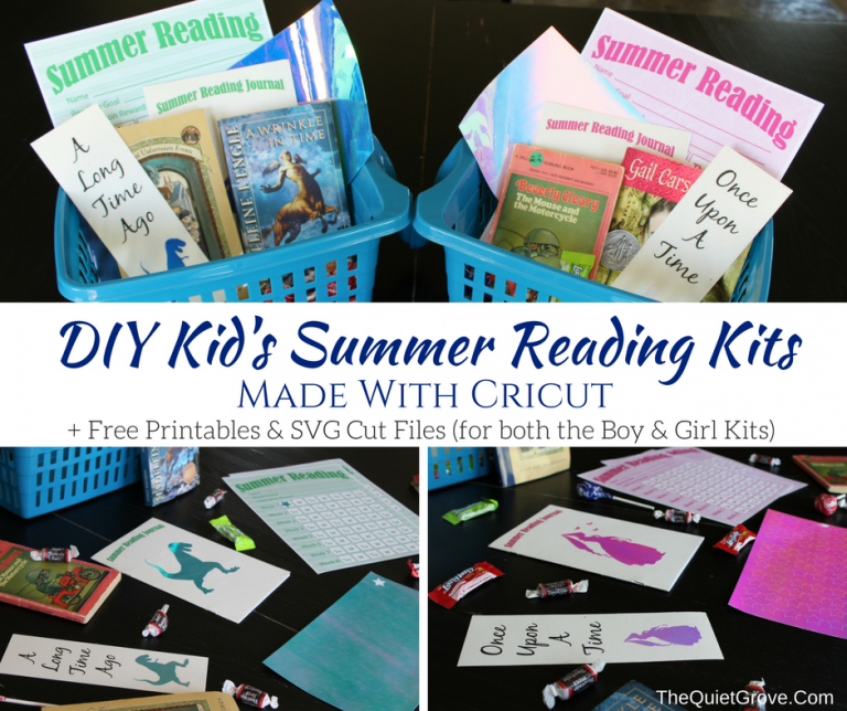 DIY Kid's Summer Reading Kits made with Cricut! (+ Free Printables and SVG Cut Files)