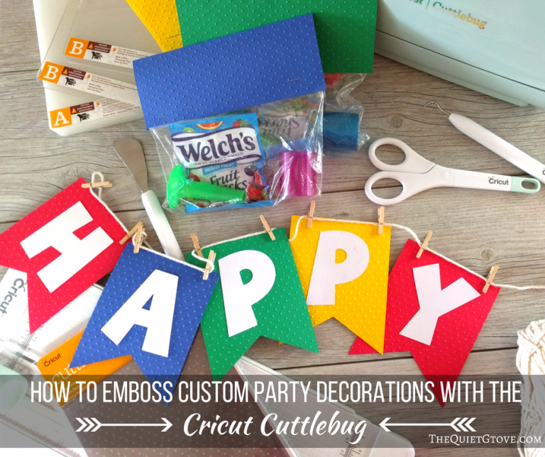 How to Emboss Custom Party Decorations With the Cricut Cuttlebug