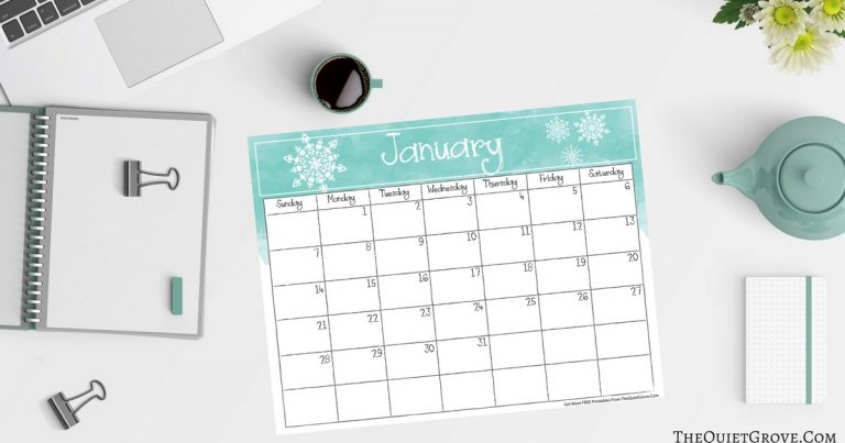 FREE 2018 Printable Calendars (3 Different Designs)