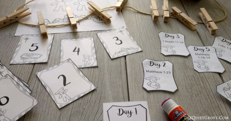 Free Printable Little Lamb of Bethlehem Advent Calendar
