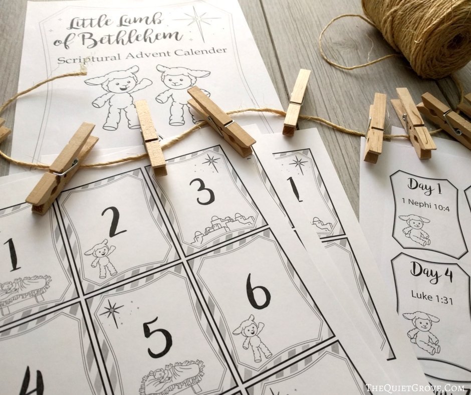 Free Printable Little Lamb of Bethlehem Advent Calendar ⋆ The Quiet Grove
