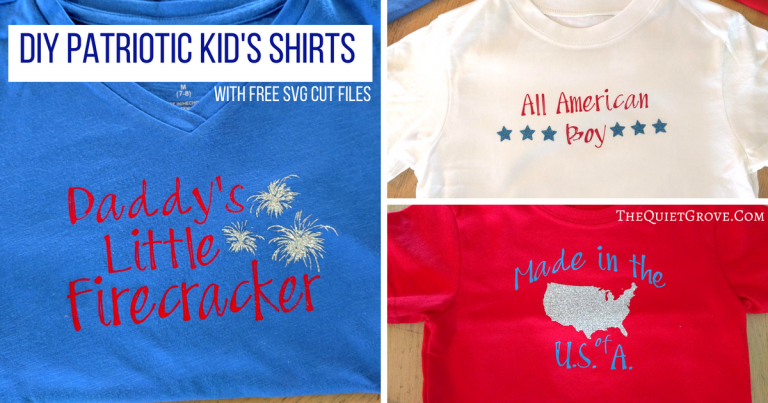 DIY Patriotic Kid's Shirts (With FREE SVG Cut Files)