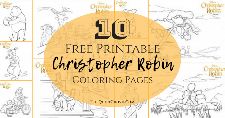 Free Printable Disney Christopher Robin Coloring Pages ⋆ The Quiet Grove