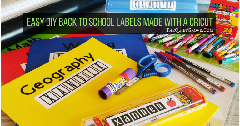 Easy DIY Back to School Labels Made with a Cricut
