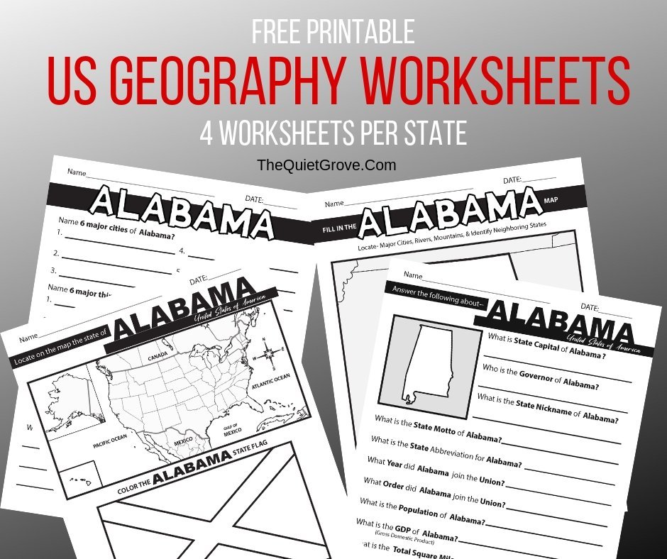 free printable us geography worksheets the quiet grove