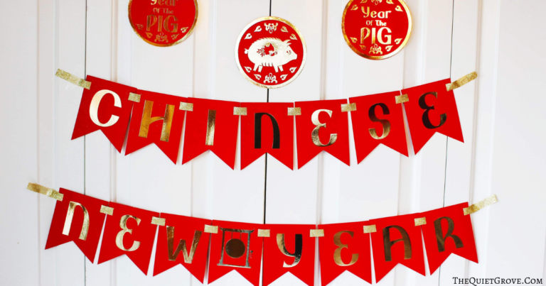 DIY Chinese  New Year Banner (made with Foil Iron-on)