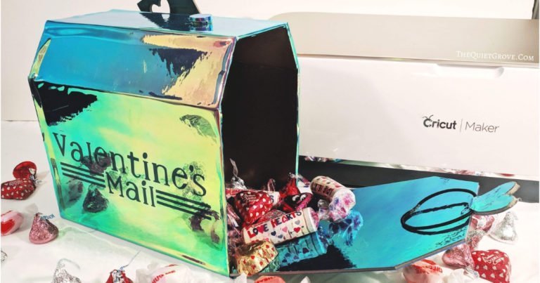 DIY Valentine Mailbox Made with the Cricut Maker & Knife Blade