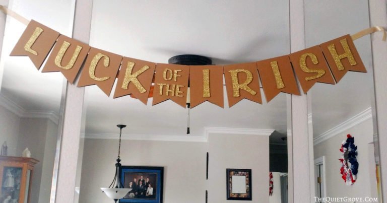 DIY St Patrick's Day Banner Made With Chipboard & the Cricut Maker