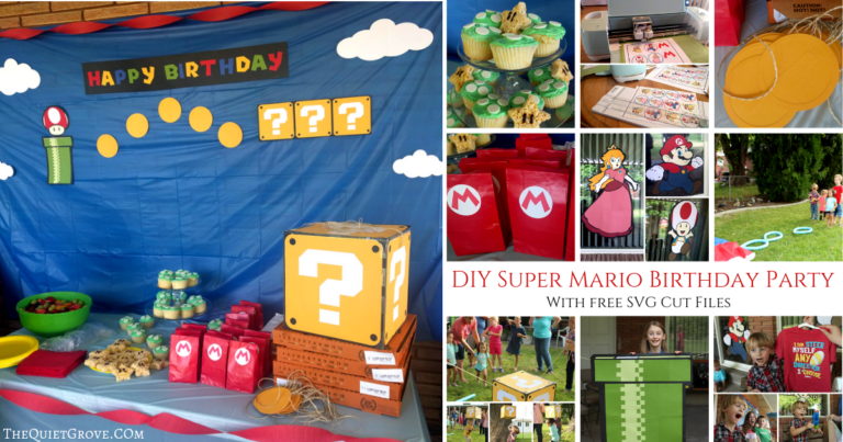 DIY Super Mario Birthday Party (With free SVG Cut Files)