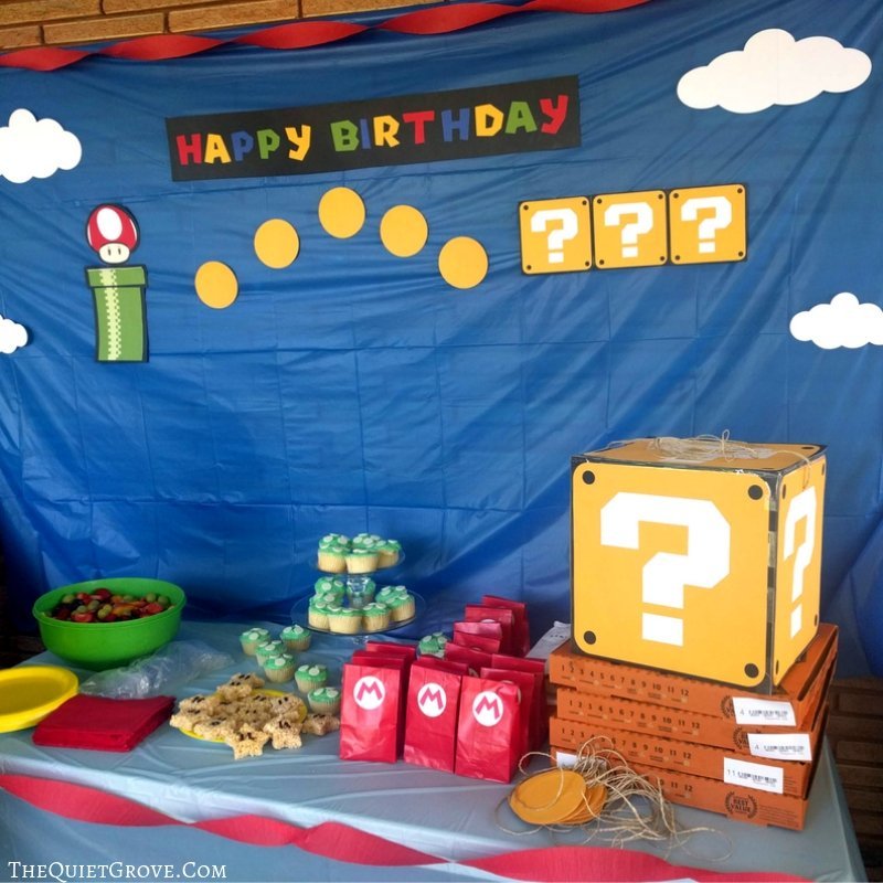 Super Mario Birthday Party Ideas DIY + FREE Printables