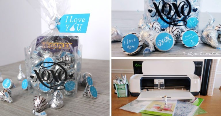 DIY Hug & Kisses Anniversary Gift Made With a Cricut Maker