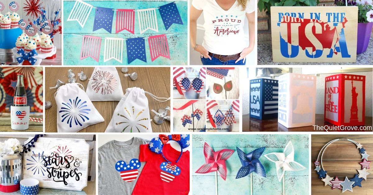 24 Patriotic Cricut Diy Projects To Make For The 4th Of July The Quiet Grove