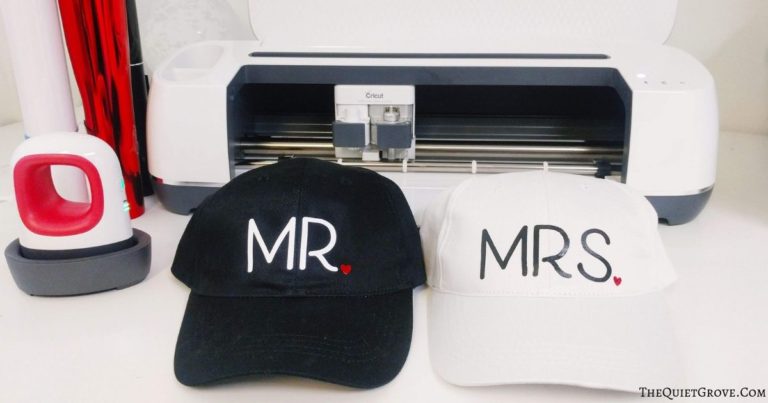 DIY Mr. & Mrs. Hats Made With Cricut's New Easypress Mini