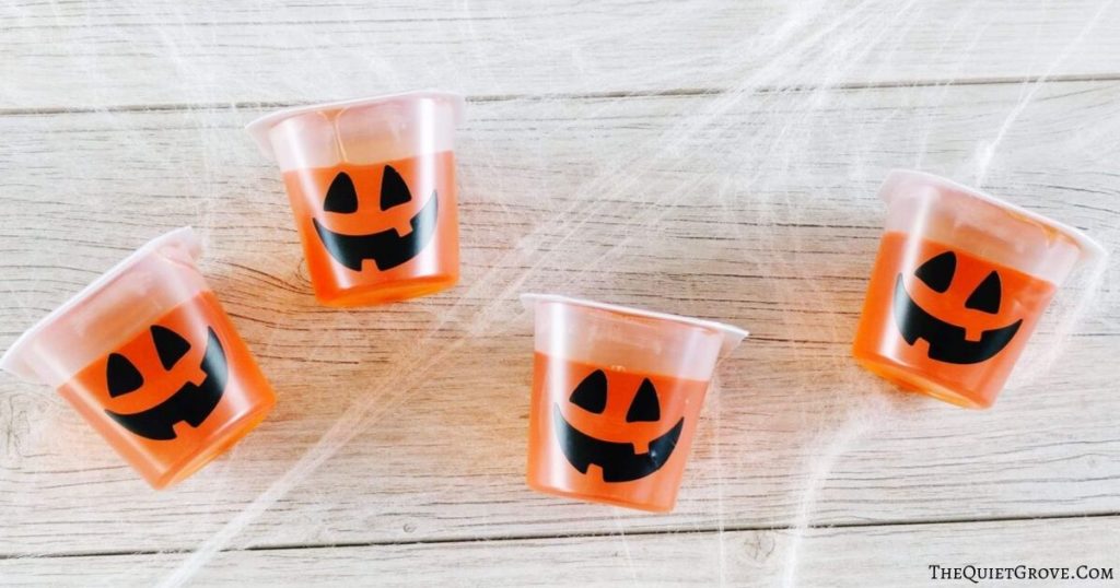 Easy DIY Halloween Jackolantern Jello Cups ⋆ The Quiet Grove