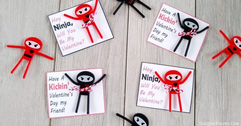 Free Printable Ninja (Toy) Valentines