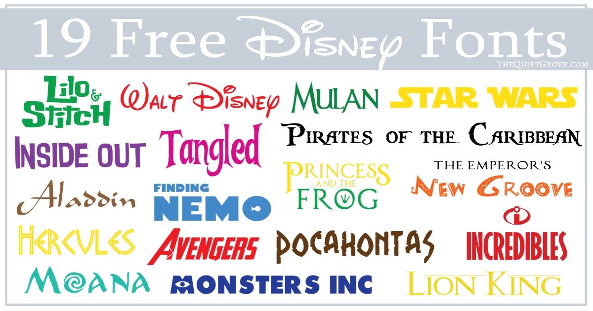 Free Free Disney Svg Free Font SVG PNG EPS DXF File