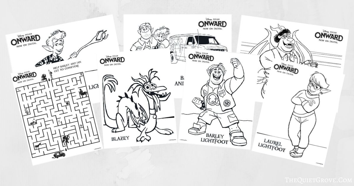 Free Printable Pixar Onward Coloring Pages And Activity Sheets The Quiet Grove