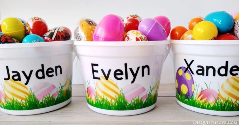 How to Customize Your Kid's Easter Egg Baskets With Cricut Vinyl