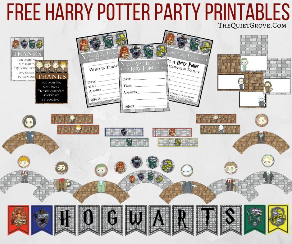 30 Easy and FREE Harry Potter Party Printables - Mommy's Movie Magic