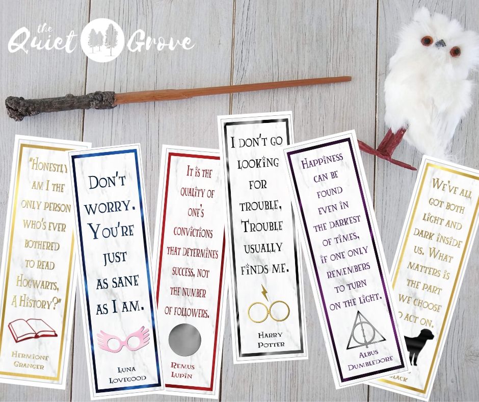 12 Free Printable Harry Potter E Bookmarks 3 The Quiet Grove - Harry Potter Diy Bookmarks