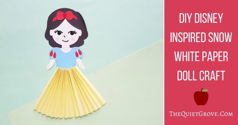 DIY Disney Inspired Snow White Paper Doll Craft (With Free Printable Template)