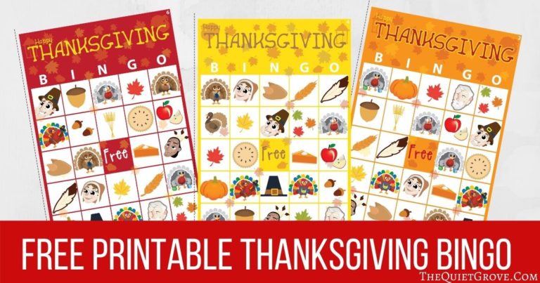 Free Printable Thanksgiving Bingo