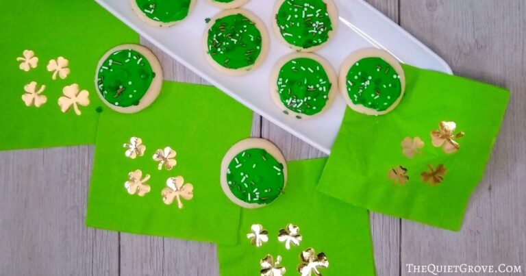 DIY Custom St. Patrick's Day Napkins with Foil Iron-on
