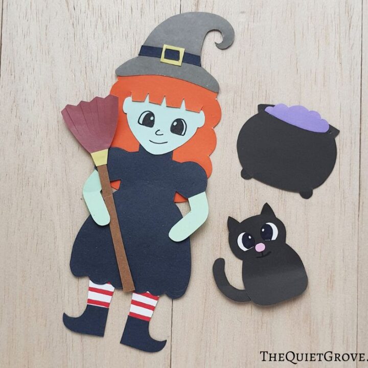 DIY Halloween Witch Paper Doll Craft ⋆ The Quiet Grove