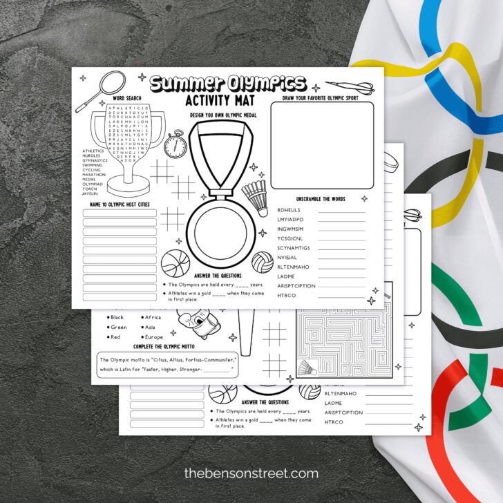 Free 2024 Olympics Printable Coloring Page ⋆ The Quiet Grove