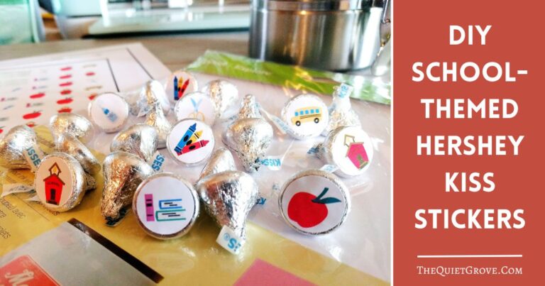 DIY School Themed Hershey Kiss Stickers