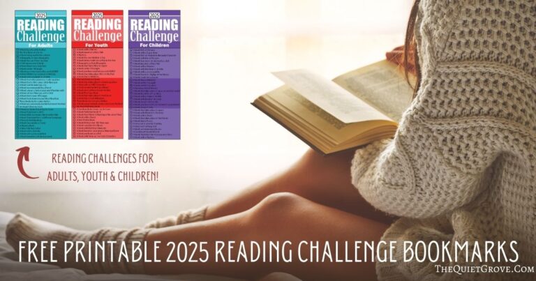 2025 Printable Reading Challenge Bookmarks for Adults, Youth and Children